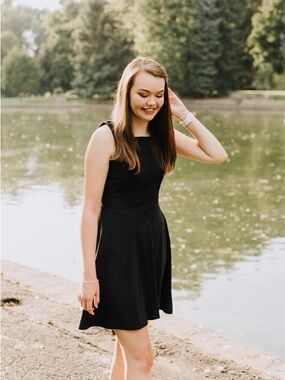Hollister Black Square-Neck Mini Dress